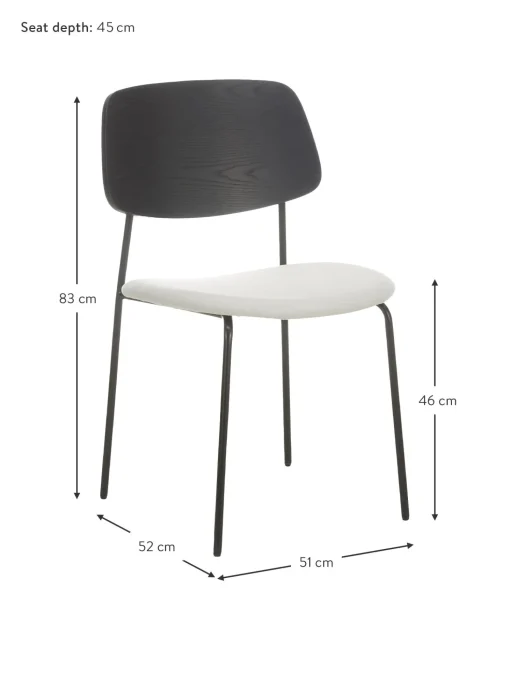 Sedia In Legno Con Seduta Imbottita Nadja 2 Pz