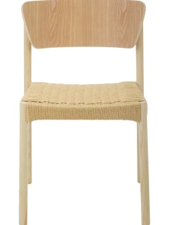 Sedia In Legno Con Seduta In Rattan Danny 2 Pz