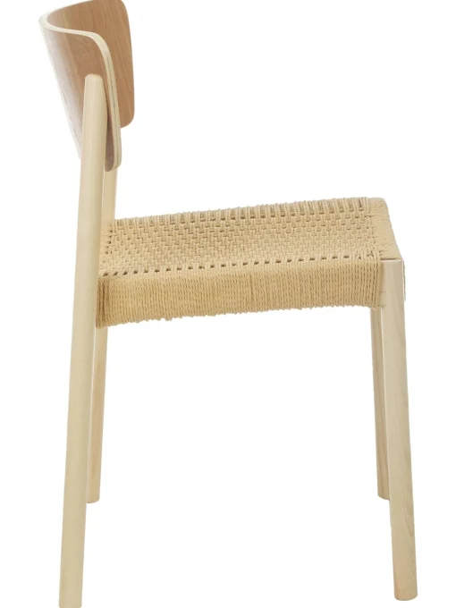 Sedia In Legno Con Seduta In Rattan Danny 2 Pz