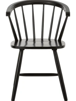 Sedia In Legno Nero Design Windsor Megan 2 Pz