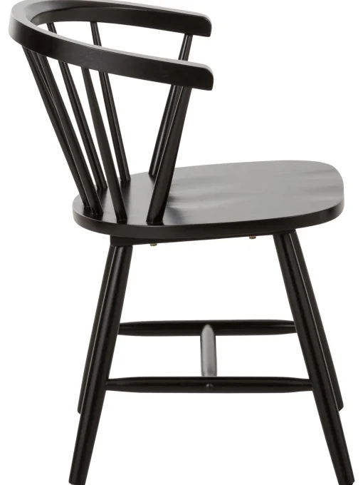 Sedia In Legno Nero Design Windsor Megan 2 Pz
