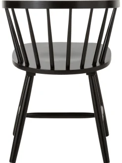 Sedia In Legno Nero Design Windsor Megan 2 Pz