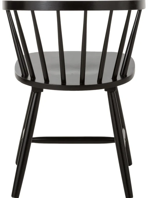 Sedia In Legno Nero Design Windsor Megan 2 Pz