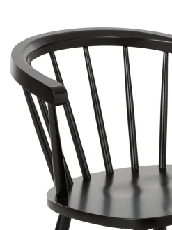 Sedia In Legno Nero Design Windsor Megan 2 Pz