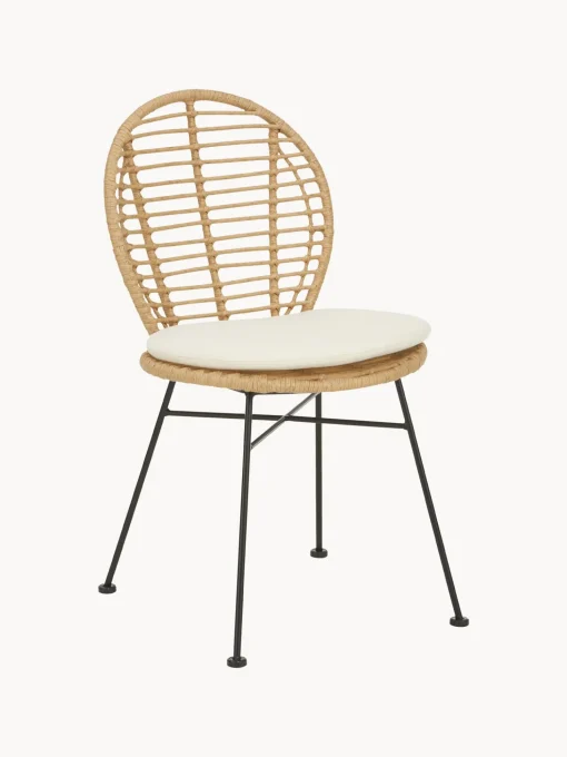 Sedia In Polirattan Con Cuscino Cordula 2 Pz
