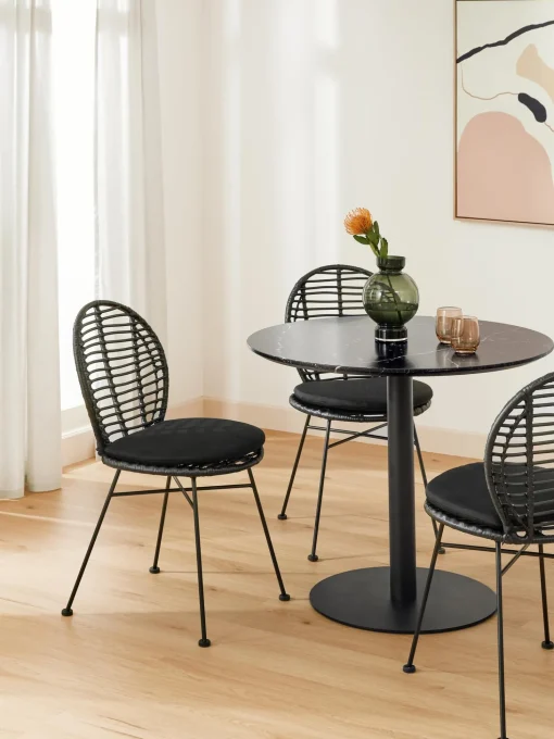 Sedia In Polirattan Con Cuscino Cordula 2 Pz