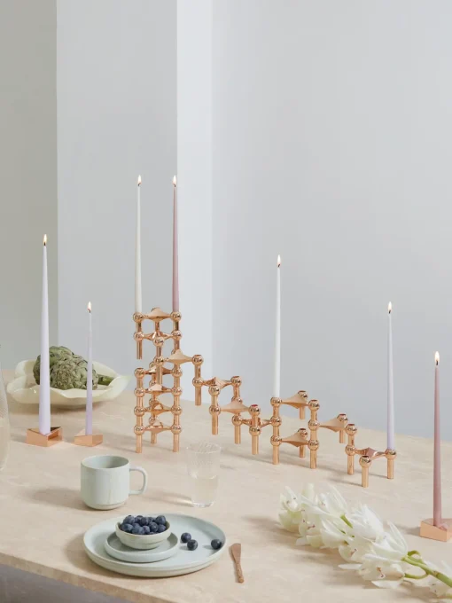 Set 3 Candelabri Stoff Nagel