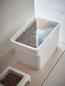Set 2 Contenitori Per Cibo Per Animali Con Misurino Tower