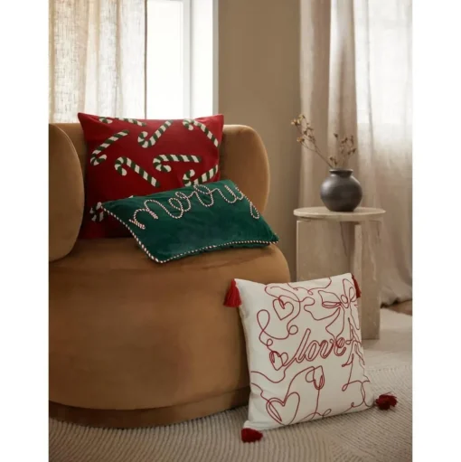 Set 2 Copricuscini In Velluto Verde Jolly
