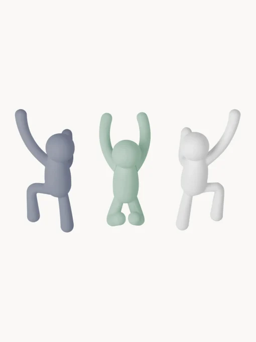 Set 3 Ganci Appendiabiti Da Parete Buddy