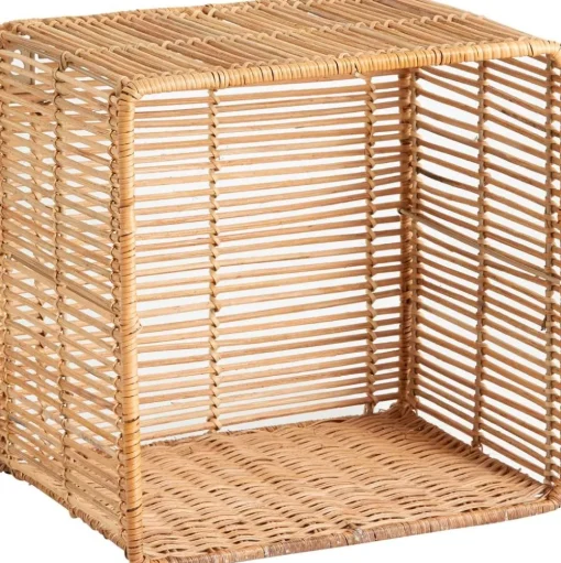 Set 2 Mensole Da Parete In Rattan Zeya