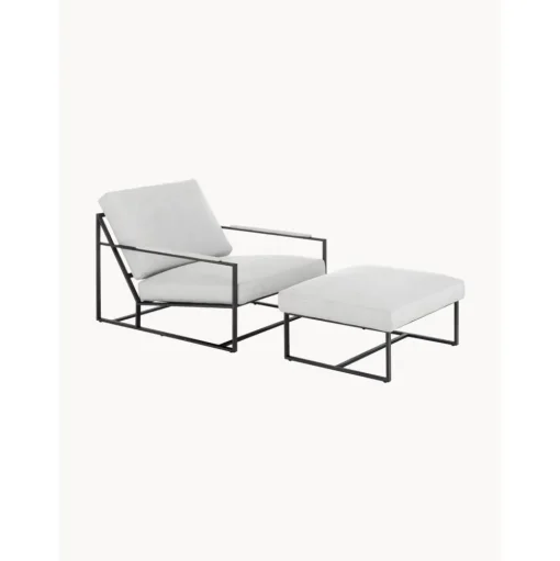 Set Da Salotto Con Struttura In Metallo Andy 2 Pz