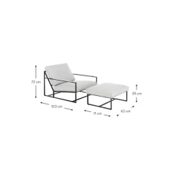 Set Da Salotto Con Struttura In Metallo Andy 2 Pz