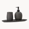 Set Dispenser Sapone In Gres Fatto A Mano Gustav 3 Pz