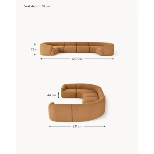Set Divano Componibile Xl In Boucle Sofia
