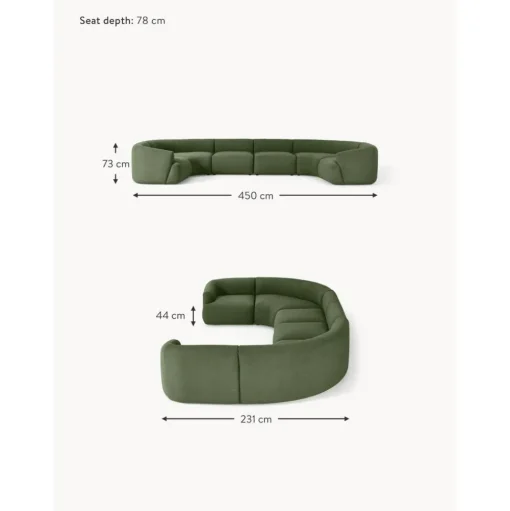 Set Divano Componibile Xl In Boucle Sofia