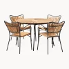 Set Salotto Da Giardino In Legno Di Teak Ellen 5 Pz