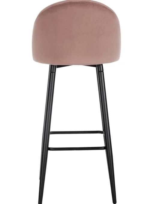 Sgabello Alto Rosa Amy In Velluto