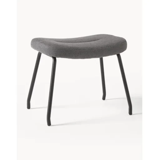 Sgabello Imbottito Con Gambe In Metallo Wing