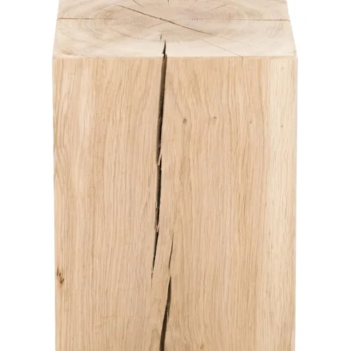 Sgabello In Legno Di Quercia Massiccio Block