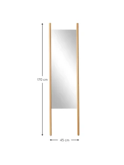 Specchio Angolare Da Appoggio Con Montanti In Legno Di Rovere Elin