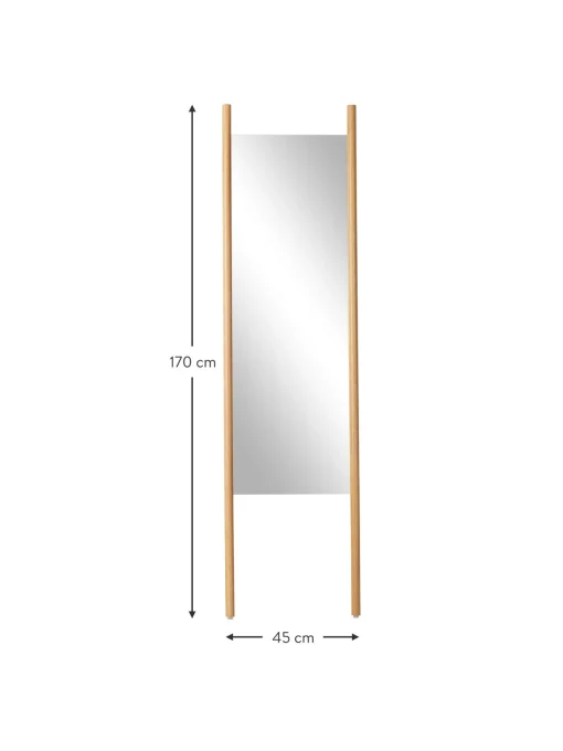 Specchio Angolare Da Appoggio Con Montanti In Legno Di Rovere Elin