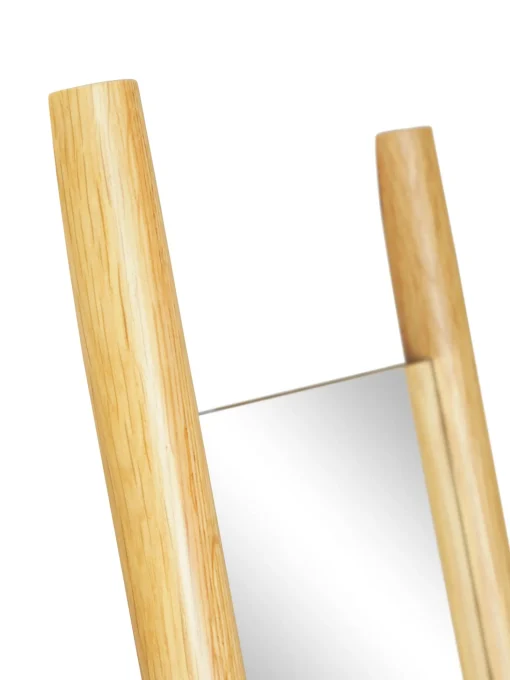 Specchio Angolare Da Appoggio Con Montanti In Legno Di Rovere Elin
