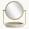 Specchio Cosmetico Con Base In Marmo Haja