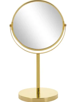 Specchio Cosmetico Rotondo Con Ingrandimento E Base In Metallo Classic