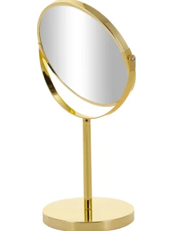 Specchio Cosmetico Rotondo Con Ingrandimento E Base In Metallo Classic