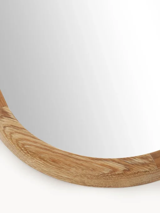 Specchio Da Parete Angolare Con Cornice In Rovere Levan