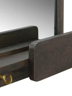Specchio Da Parete Con Mensola In Legno Di Quercia Inverness