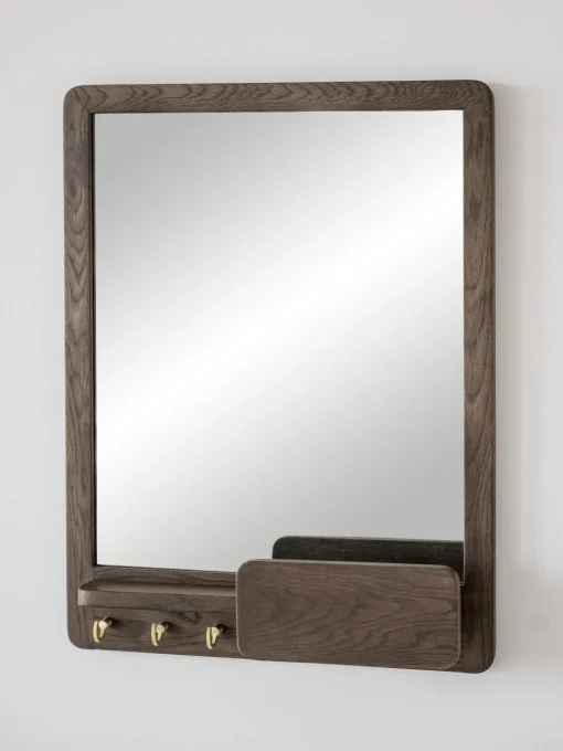 Specchio Da Parete Con Mensola In Legno Di Quercia Inverness