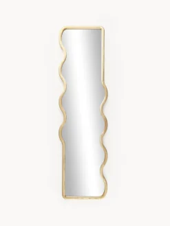 Specchio Da Parete Ondulato In Legno Stream