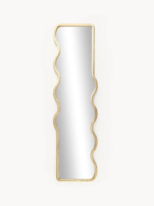 Specchio Da Parete Ondulato In Legno Stream