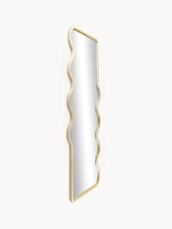 Specchio Da Parete Ondulato In Legno Stream