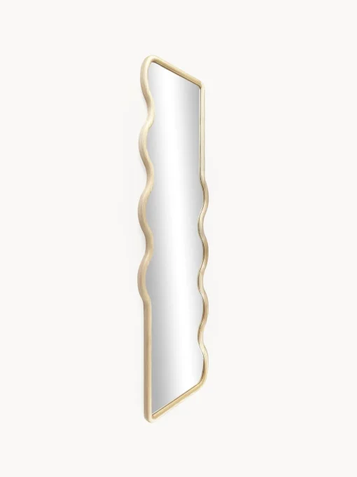 Specchio Da Parete Ondulato In Legno Stream