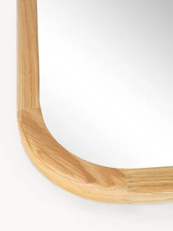 Specchio Grande Angolare Da Appoggio Con Cornice In Legno Di Quercia Levan