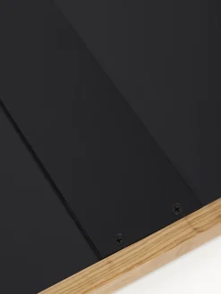 Specchio Grande Angolare Da Appoggio Con Cornice In Legno Di Quercia Levan
