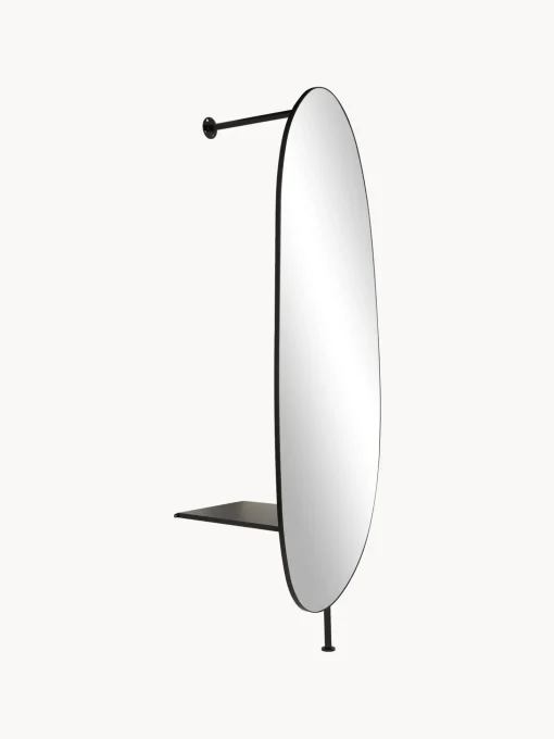 Specchio Moderno Da Parete Con Ripiano In Metallo Ophelia