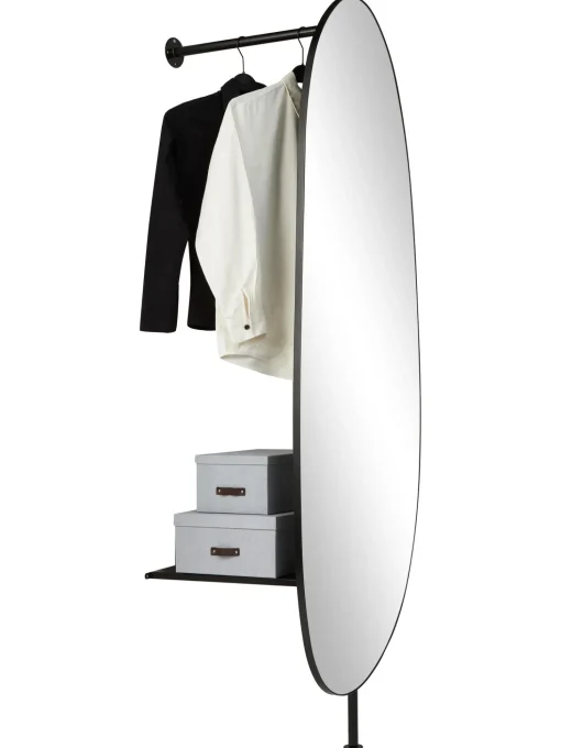 Specchio Moderno Da Parete Con Ripiano In Metallo Ophelia