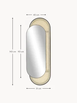 Specchio Ovale Da Parete Con Intreccio Viennese Esma