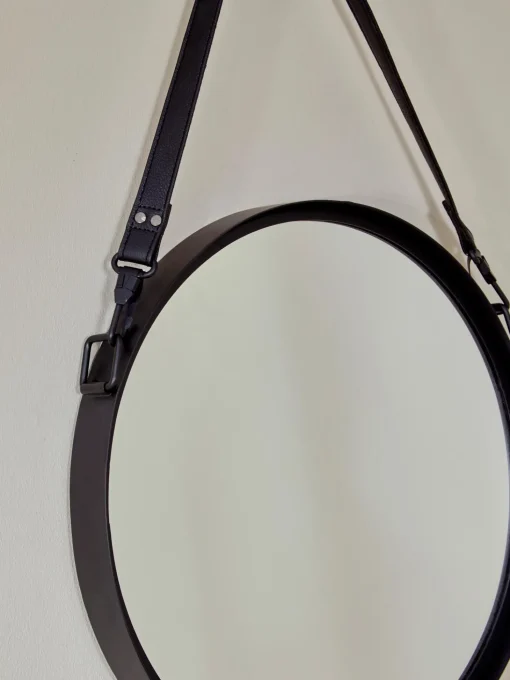Specchio Rotondo Da Parete Con Cinghia Per Appenderlo Liz