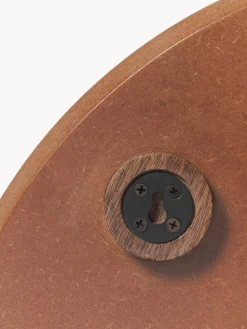 Specchio Rotondo Da Parete Con Mensola In Legno Sandro