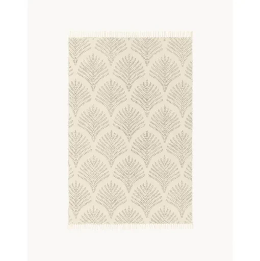 Tappeto In Cotone A Tessitura Piatta Con Bordo Sfrangiato Klara