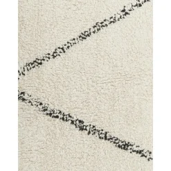 Tappeto In Cotone Fatto A Mano Con Motivo A Zigzag E Frange Asisa