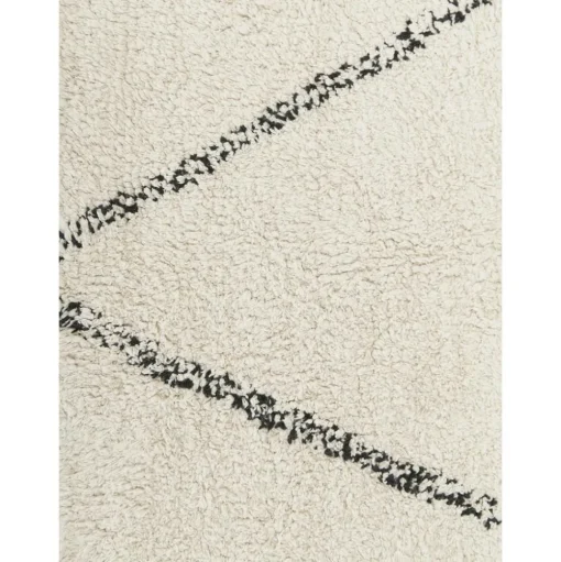 Tappeto In Cotone Fatto A Mano Con Motivo A Zigzag E Frange Asisa