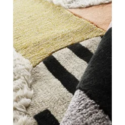 Tappeto In Lana A Pelo Lungo Con Motivo Astratto Bobo