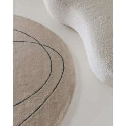 Tappeto In Lana Tessuto A Mano Dalla Forma Organica Shape