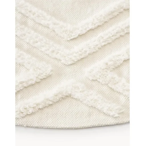 Tappeto Rotondo In Cotone Con Struttura In Rilievo Ziggy